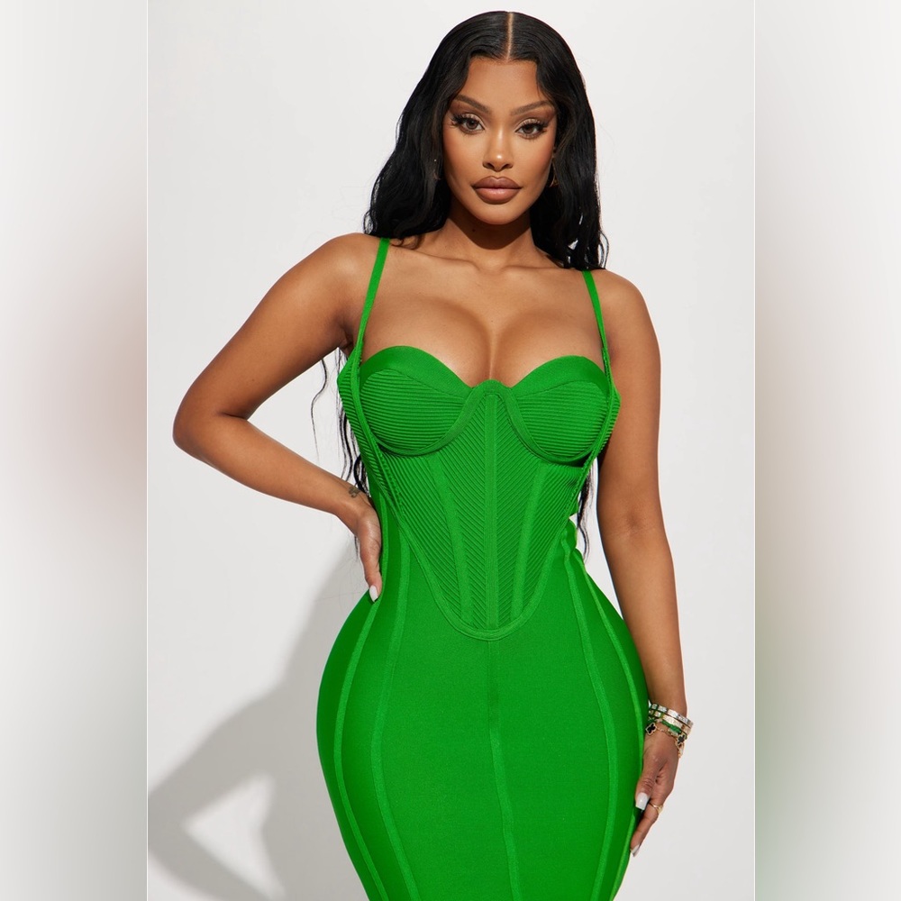 Green Bandage Midi Dress